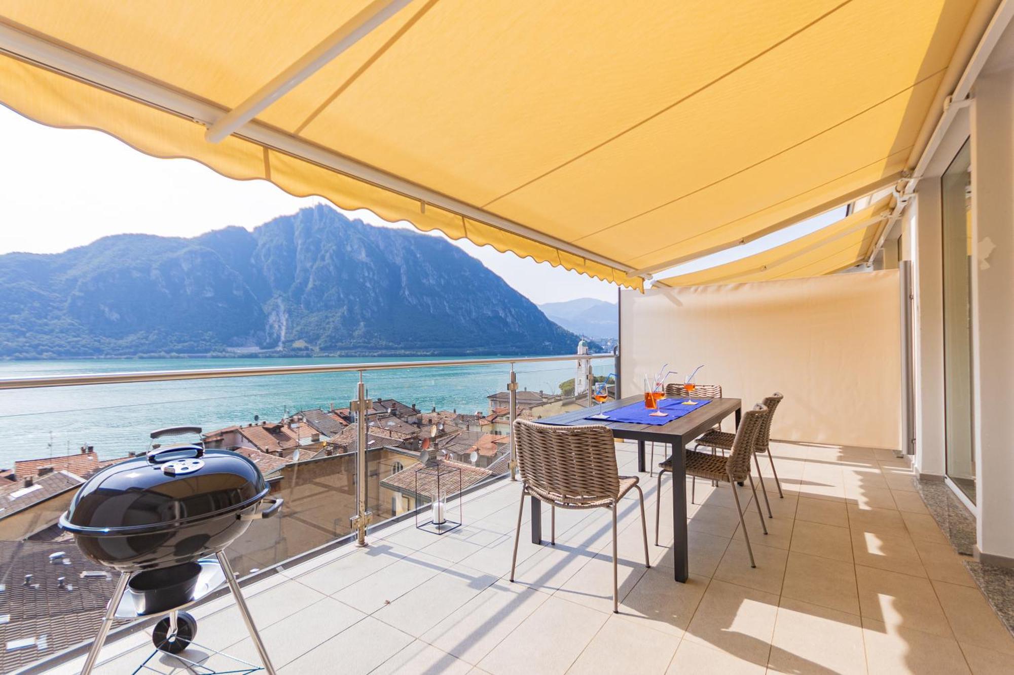 Casa Madlen - Bright Attic With Marvelous View Leilighet Campione dʼItalia Eksteriør bilde